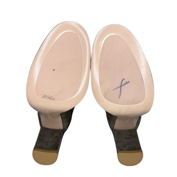 Gianvito Rossi Maeve Tan Beige Calfskin Leather Suede Ankle Boots Pumps Size 9.5 - Picture 10 of 11